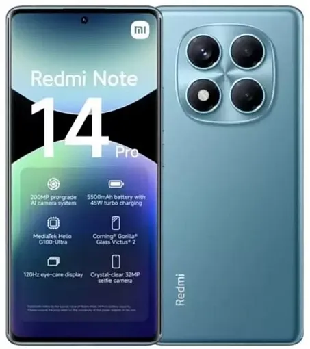 Смартфон Xiaomi Redmi Note 14 Pro 4G 8/256 ГБ, голубой