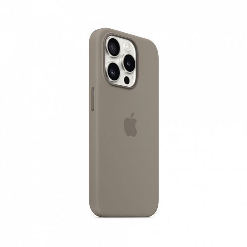 Чехол силиконовый MagSafe iPhone 15 Pro, натуральный титан
